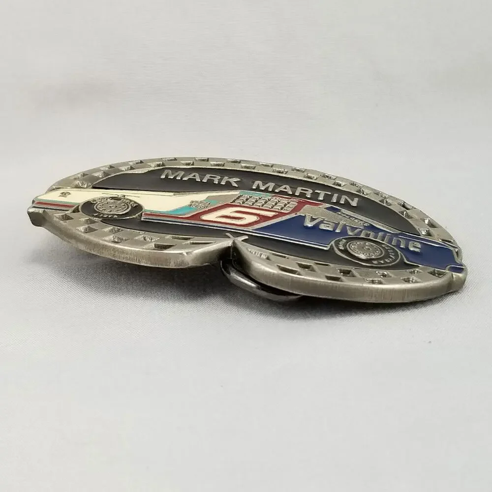 Vintage Belt Buckle NASCAR Mark Martin Number 6 Valvoline‎